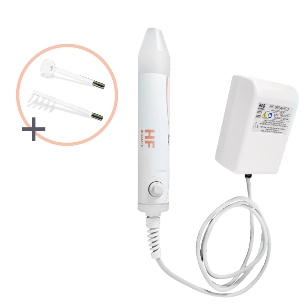 O aparelho de alta frequência HF da Ibramed é portátil e versátil. Conta com uma caneta aplicadora ergonômica, oferecendo mais conforto e praticidade ao profissional.